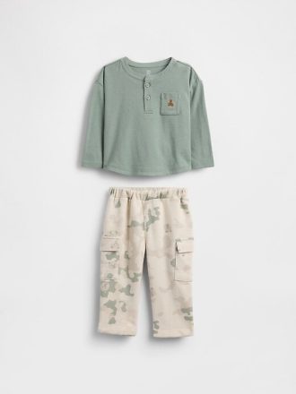 Bebek Cepli Henley Kıyafet Seti