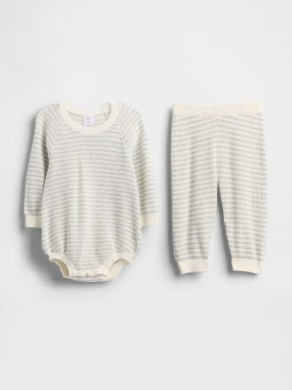 Bebek Kazak Bodysuit Kıyafet Seti