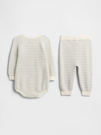 Bebek Kazak Bodysuit Kıyafet Seti