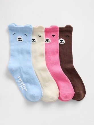 Bebek ve Yürümeye Başlayan Çocuk Ayı Çorapları (4’lü Paket)