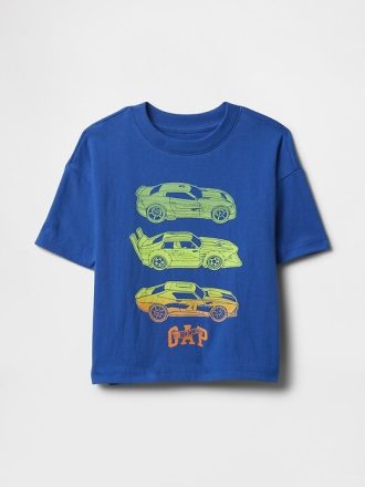 Bebek ve Yürümeye Başlayan Çocuk Büyük Boy Hot Wheels Grafik Tişörtü