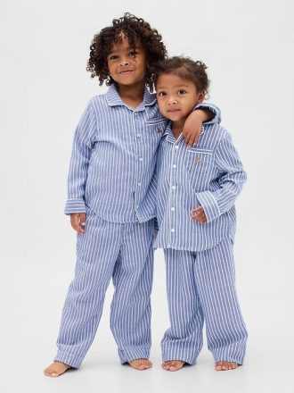 Bebek ve Yürümeye Başlayan Çocuk Geri Dönüştürülmüş Flanel Pijama Takımı
