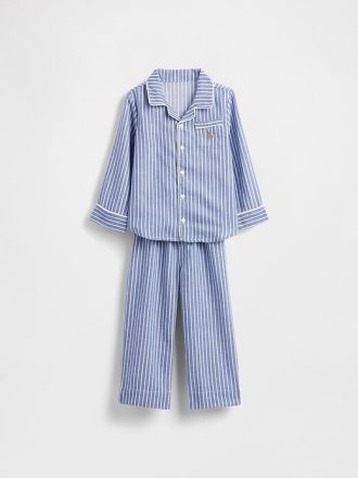Bebek ve Yürümeye Başlayan Çocuk Geri Dönüştürülmüş Flanel Pijama Takımı