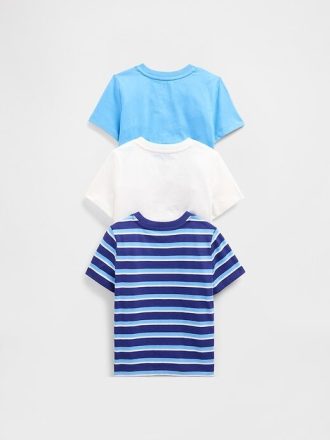 Bebek ve Yürümeye Başlayan Çocuk Karıştır ve Eşleştir Cepli Tişört (3’lü Paket)