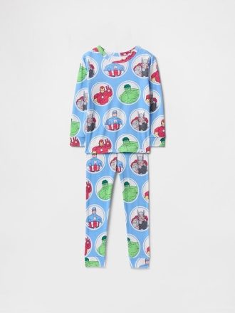 Bebek ve Yürümeye Başlayan Çocuk Marvel Organik Fırçalanmış Pamuklu Pijama Takımı