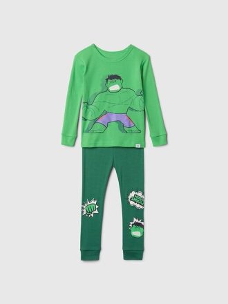 Bebek ve Yürümeye Başlayan Çocuk Marvel Organik Fırçalanmış Pamuklu Pijama Takımı