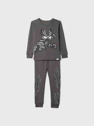 Bebek ve Yürümeye Başlayan Çocuk Marvel Organik Fırçalanmış Pamuklu Pijama Takımı