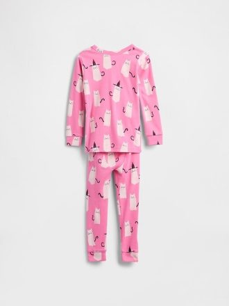 Bebek ve Yürümeye Başlayan Çocuk Organik Fırçalanmış Pamuklu Cadılar Bayramı Pijama Takımı