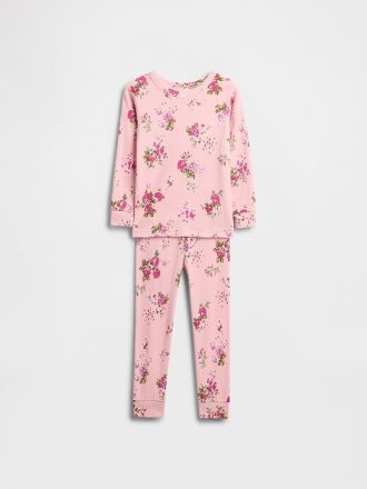 Bebek ve Yürümeye Başlayan Çocuk Organik Fırçalanmış Pamuklu Pijama Takımı