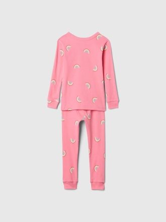 Bebek ve Yürümeye Başlayan Çocuk Organik Fırçalanmış Pamuklu Pijama Takımı