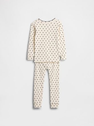 Bebek ve Yürümeye Başlayan Çocuk Organik Fırçalanmış Pamuklu Pijama Takımı