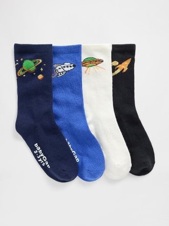 Bebek ve Yürümeye Başlayan Çocuk Uzay Çorapları (4’lü Paket)