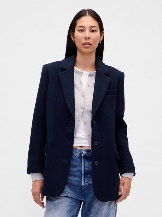 Büyük Boy Yün Karışımlı Blazer
