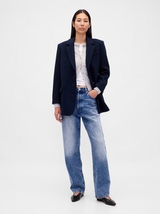 Büyük Boy Yün Karışımlı Blazer