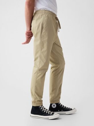 Canvas Slim Jogger Pantolon