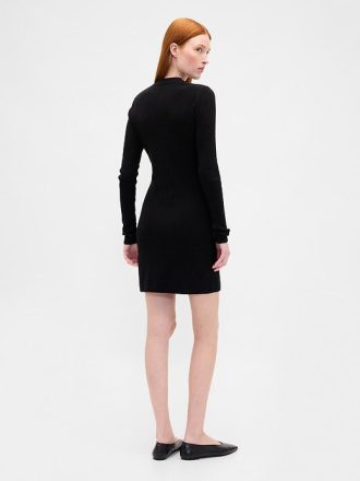 CashSoft Rib Cepli Mini Kazak Elbise