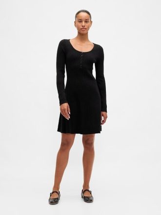 CashSoft Rib Mini Kazak Elbise