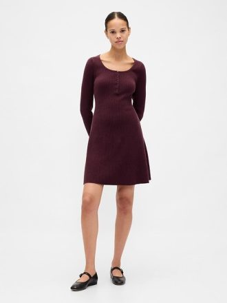 CashSoft Rib Mini Kazak Elbise
