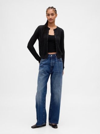 CashSoft Stretch Pointelle Hırka