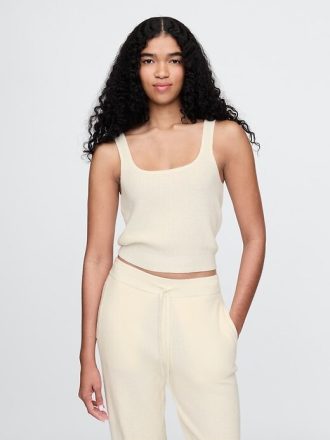 CashSoft Waffle Crop Pijama Üstü