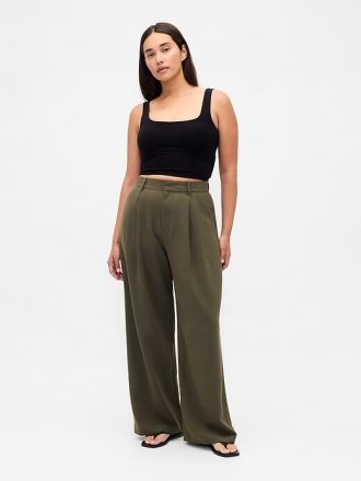 Curvy 365 Yüksek Bel Pileli Pantolon