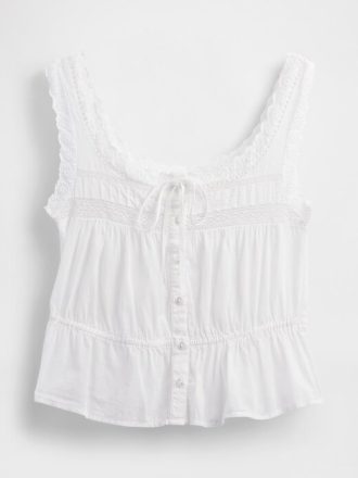 Dantel Kenarlı Peplum Üst