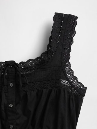 Dantel Kenarlı Peplum Üst