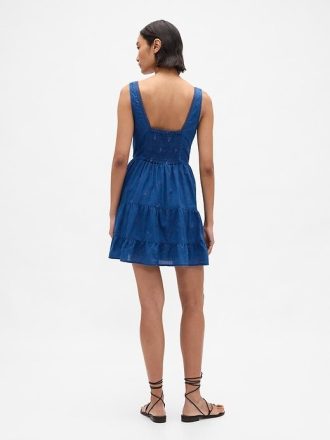 Dantelli Katmanlı Mini Elbise