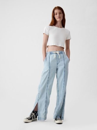 Denim Kolay Geniş Paça Pantolon