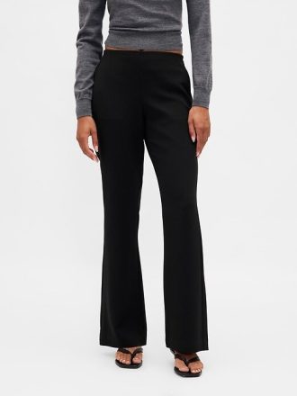 Düşük Bel Twill Flare Pantolon