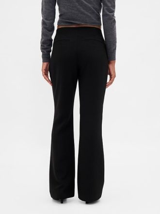 Düşük Bel Twill Flare Pantolon
