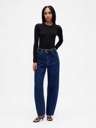 Şeffaf Kaburga Kazak Bodysuit