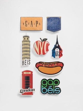 Gap × BÉIS Çıkarılabilir Seyahat Çıkartmaları (8’li Paket)