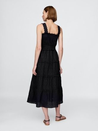 Gap × DÔEN Eyelet Midi Elbise