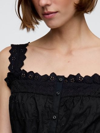 Gap × DÔEN Eyelet Midi Elbise