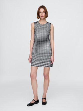 Gap × DÔEN Gingham Denim Mini Elbise