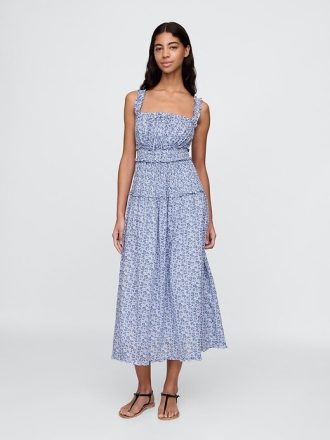Gap × DÔEN Çiçekli Midi Elbise