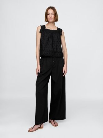 Gap × DÔEN Yüksek Bel Pileli Pantolon