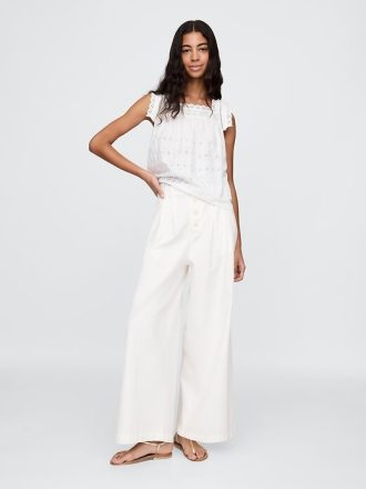 Gap × DÔEN Yüksek Bel Pileli Pantolon
