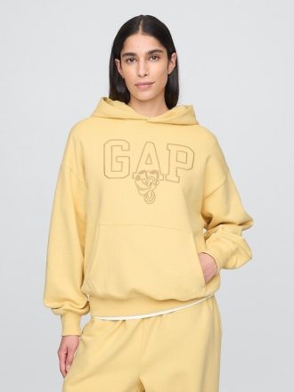 Gap × Disney Yetişkin Büyük Boy Logolu Kapüşonlu Sweatshirt