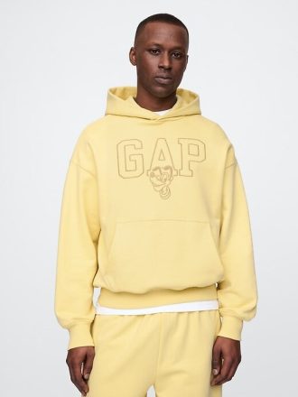 Gap × Disney Yetişkin Büyük Boy Logolu Kapüşonlu Sweatshirt