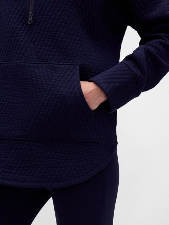 GapFit Kapitone Jakarlı Yarım Fermuarlı Kazak