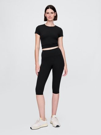 GapFit Smooth Yüksek Bel Kırpılmış Tayt