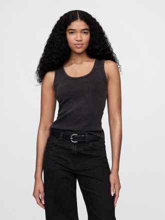 Kaburga Kepçeli Tank Top