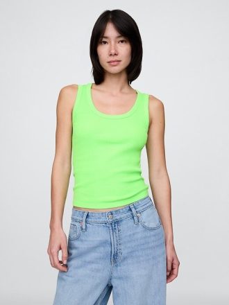 Kaburga Kepçeli Tank Top