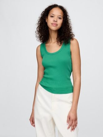 Kaburga Kepçeli Tank Top