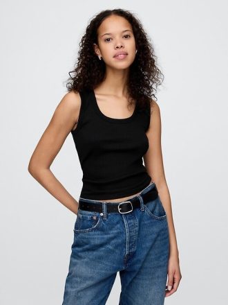 Kaburga Kepçeli Tank Top