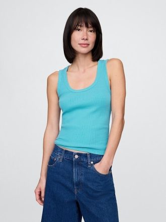 Kaburga Kepçeli Tank Top