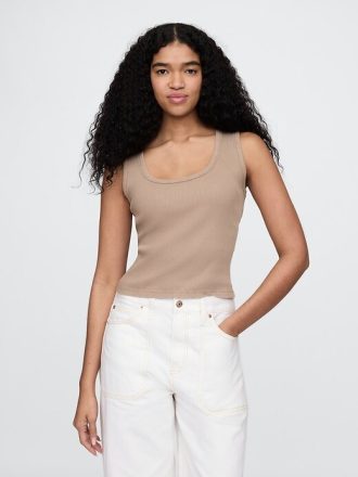 Kaburga Kepçeli Tank Top