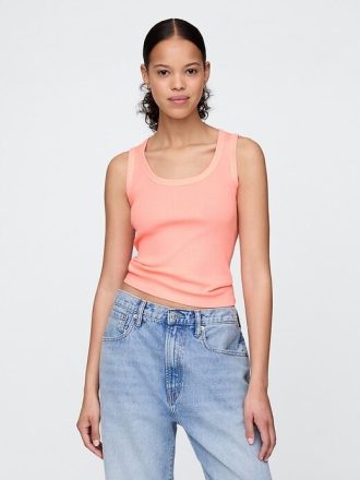 Kaburga Kepçeli Tank Top
